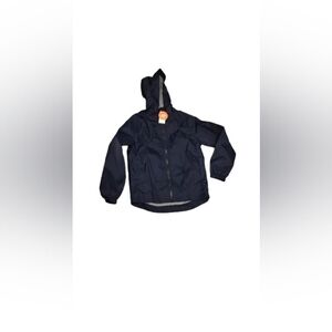 NWT Children Place Boys Water Wind Resistant Hooded Rain Coat Sz M 7/8